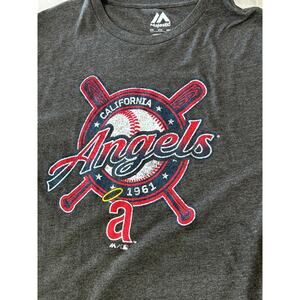 Vtg Angels MLB Men’s 2XL Gray Cotton‑Blend T‑Shirt